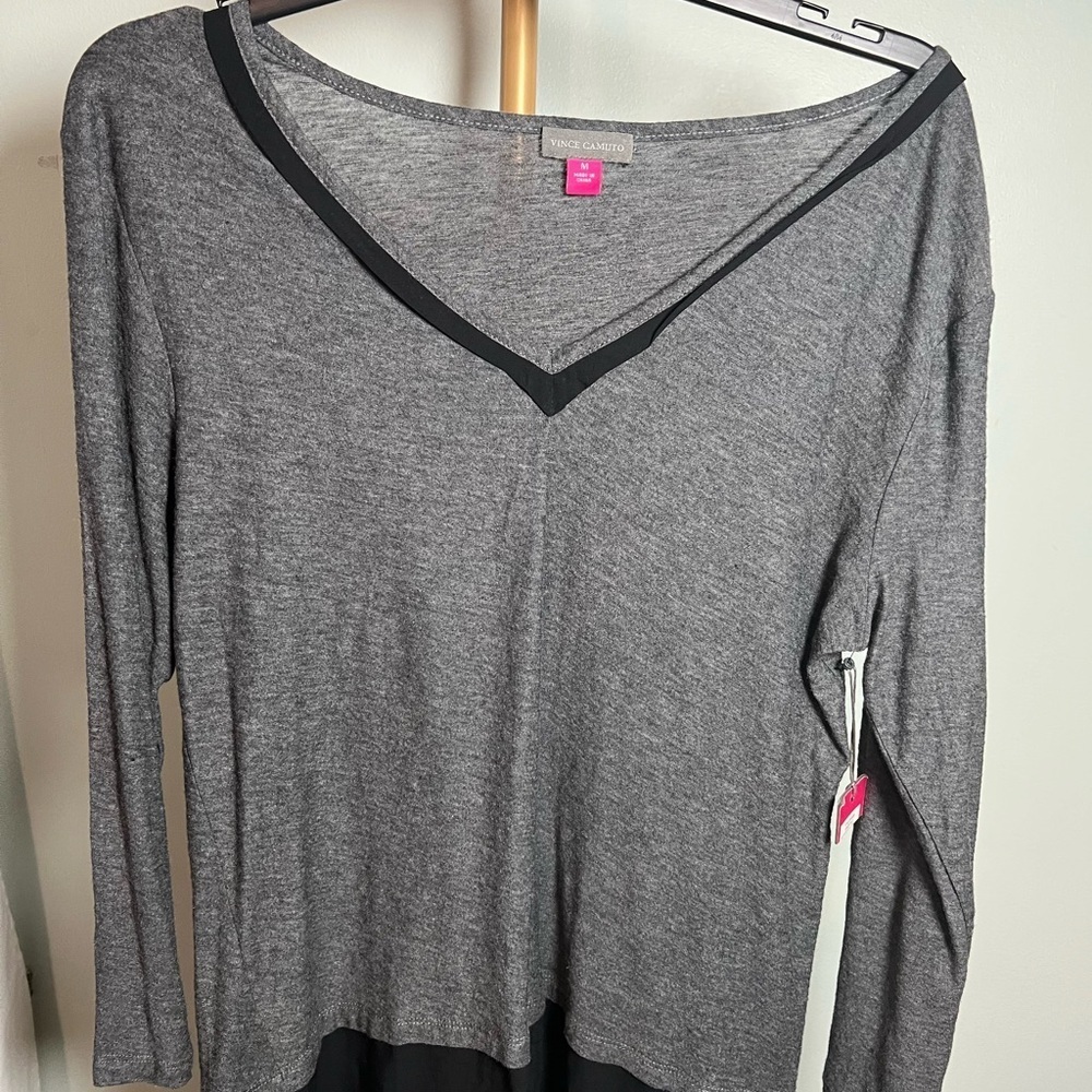 Vince Camuto Navy Blue 3/4 Sleeve Blouse